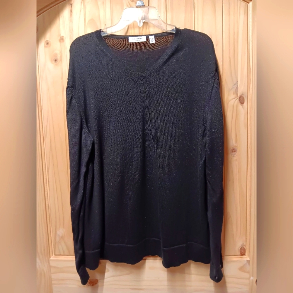 Calvin Klein Black V-Neck Sweater